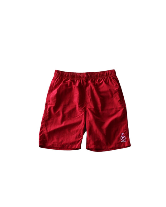 Red Nylon Shorts